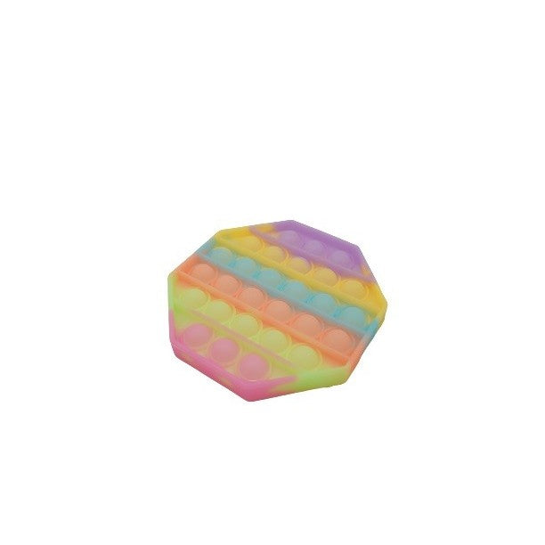 Jucarie Antistres Din Silicon, Pop It Now And Flip It, Octagon, Fosforescent