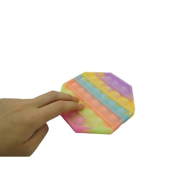 Jucarie Antistres Din Silicon, Pop It Now And Flip It, Octagon, Fosforescent