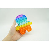 Jucarie antistres din silicon, Pop It Now and Flip It, Om, Multicolor - vivimall.ro