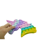 Jucarie antistres din silicon, Pop it Now and Flip It, Unicorn, Multicolor, Model 3 - vivimall.ro