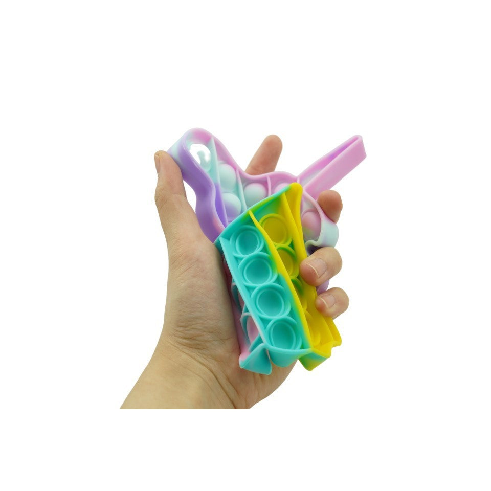Jucarie antistres din silicon, Pop it Now and Flip It, Unicorn, Multicolor, Model 3 - vivimall.ro