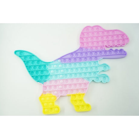 Jucarie antistres din silicon Pop it now, Dinozaur, multicolor, urias, model 2 - vivimall.ro