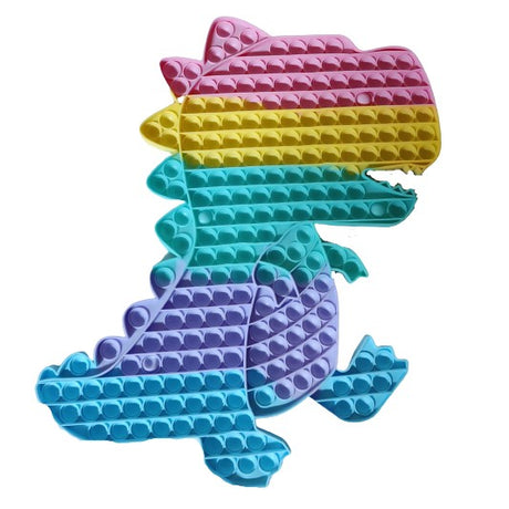 Jucarie antistres din silicon, Vivimall, Pop It Now, Dinozaur, Multicolor, 45x32 cm, Model 3 - vivimall.ro