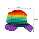 Jucarie antistres din silicon Pop it now, forma Among Us, multicolor, urias, model 2 - vivimall.ro