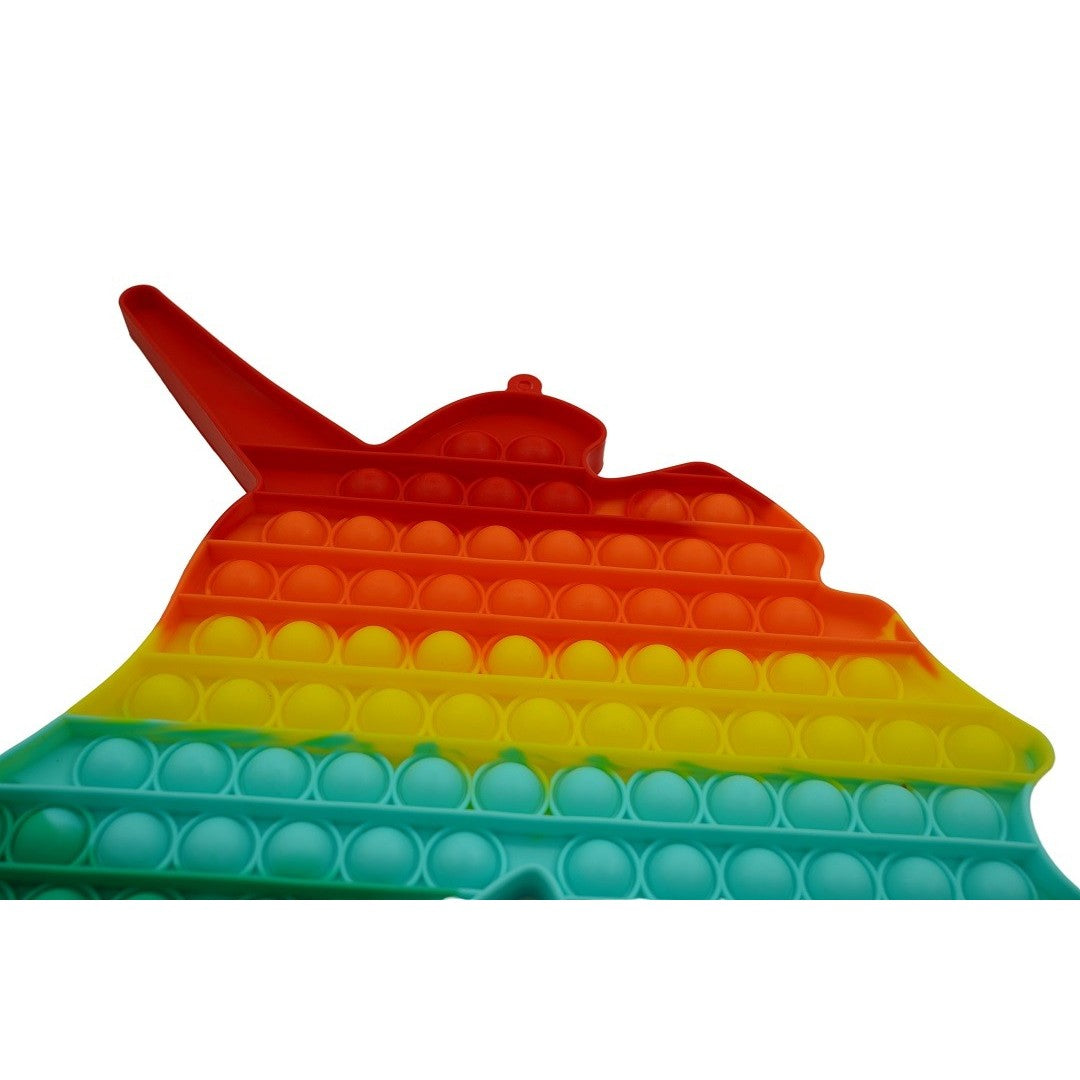 Jucărie antistres silicon Unicorn Pop It Now, vedere laterală, culori vii multicolor