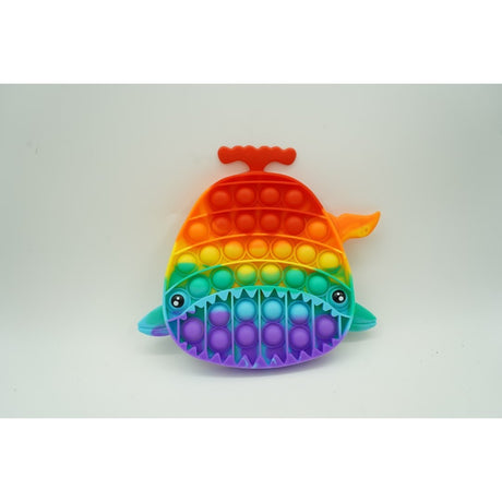 Силиконова играчка за облекчаване на стреса Pop It Now, акула, 19 см