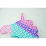 Jucarie antistres din silicon Pop it now, Unicorn, multicolor, urias, model 2 - vivimall.ro