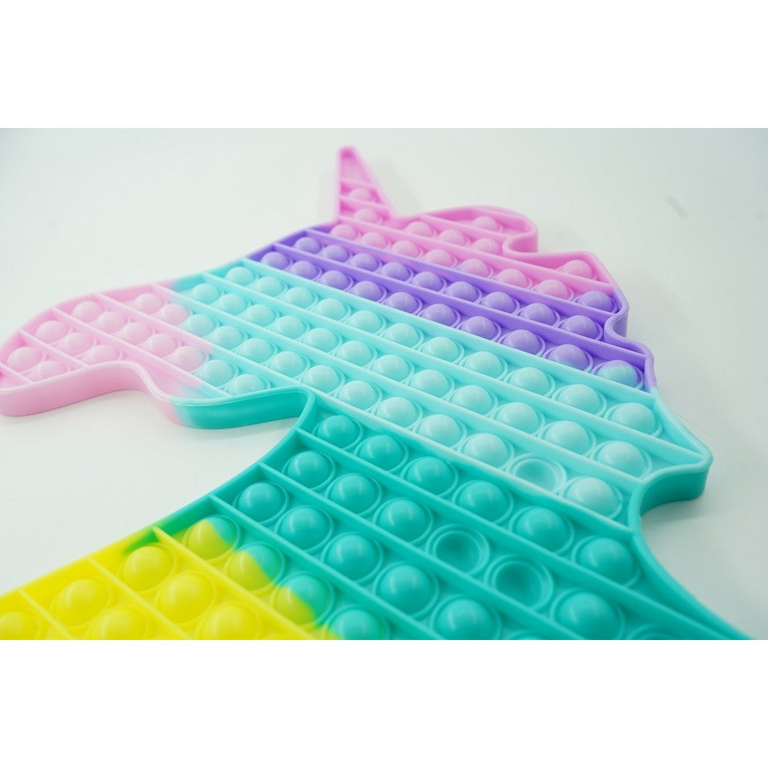 Jucarie antistres din silicon Pop it now, Unicorn, multicolor, urias, model 2 - vivimall.ro