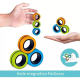 Jucarie Antistres Inele Magnetice, 3 Piese, Multicolor - vivimall.ro