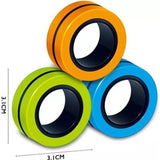 Jucarie Antistres Inele Magnetice, 3 Piese, Multicolor - vivimall.ro