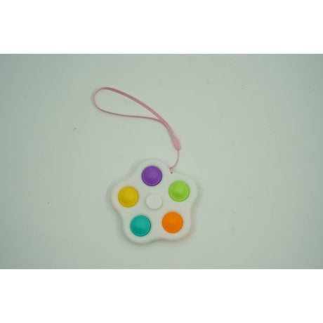 Jucarie antistres simple dimple fidget toy spinner cu 5 buline, Alb - vivimall.ro