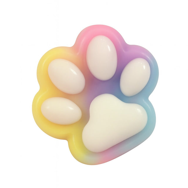 Jucarie Antistres Squishy, Flippy, Labuta de Pisica Squeeze Toys, cu Revenire Lenta, 7.5 cm, Model 270530, Multicolor - vivimall.ro