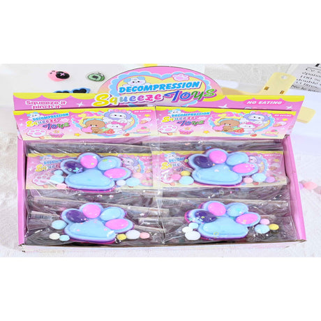 Jucarie Antistres Squishy, Flippy, Labuta de Pisica Squeeze Toys, cu Revenire Lenta, 7.5 cm, Model 270517, Multicolor - vivimall.ro