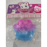 Jucarie Antistres Squishy, Flippy, cu Revenire Lenta, Labuta de Pisica Pufoasa, 7.5 cm, Ambalaj Transparent, Model 270512, Albastru/Roz - vivimall.ro