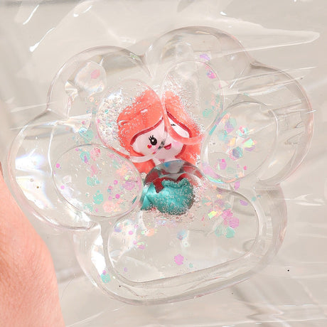 Jucarie Antistres Squishy, Flippy, Labuta de Pisica Pufoasa, cu Revenire Lenta, 7 x 6.5 cm, Model Printesa, Multicolor - vivimall.ro