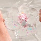 Jucarie Antistres Squishy, Flippy, Labuta de Pisica Pufoasa, cu Revenire Lenta, 7 x 6.5 cm, Model Printesa, Multicolor - vivimall.ro