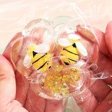 Jucarie Antistres Squishy, Flippy, cu Revenire Lenta, Squeeze Pinch Family, Model Cat Paw, 6.5 x 7 cm, din Tpr, 4-6 Ani, Model 7 Insecte, Transparent - vivimall.ro