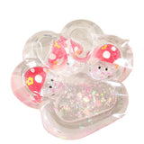 Jucarie Antistres Squishy, Flippy, Labuta de Pisica Pufoasa, cu Revenire Lenta, 7 x 6.5 cm, Model Ciuperca, Multicolor - vivimall.ro