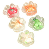 Jucarie Antistres Squishy, Flippy, Labuta de Pisica Pufoasa, cu Revenire Lenta, 7 x 6.5 cm, Model Legume, Multicolor - vivimall.ro