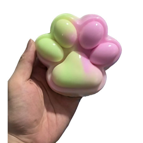 Jucarie Antistres Squishy, Flippy, cu Revenire Lenta, Squeeze Pinch Family, Model Cat Paw, 12.5x10.5 cm, 220g, Ambalaj Transparent, Model 021, Multicolor - vivimall.ro
