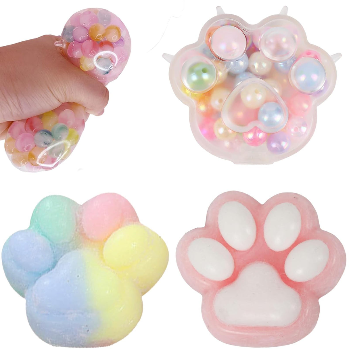 Jucarie Antistres Squishy, Vivimall, cu Revenire Lenta, Model Labuta de Pisica, 200g, 12.5 x 10.5 cm Squeeze Pinch Family, Ambalaj Transparent, Model 11 - vivimall.ro