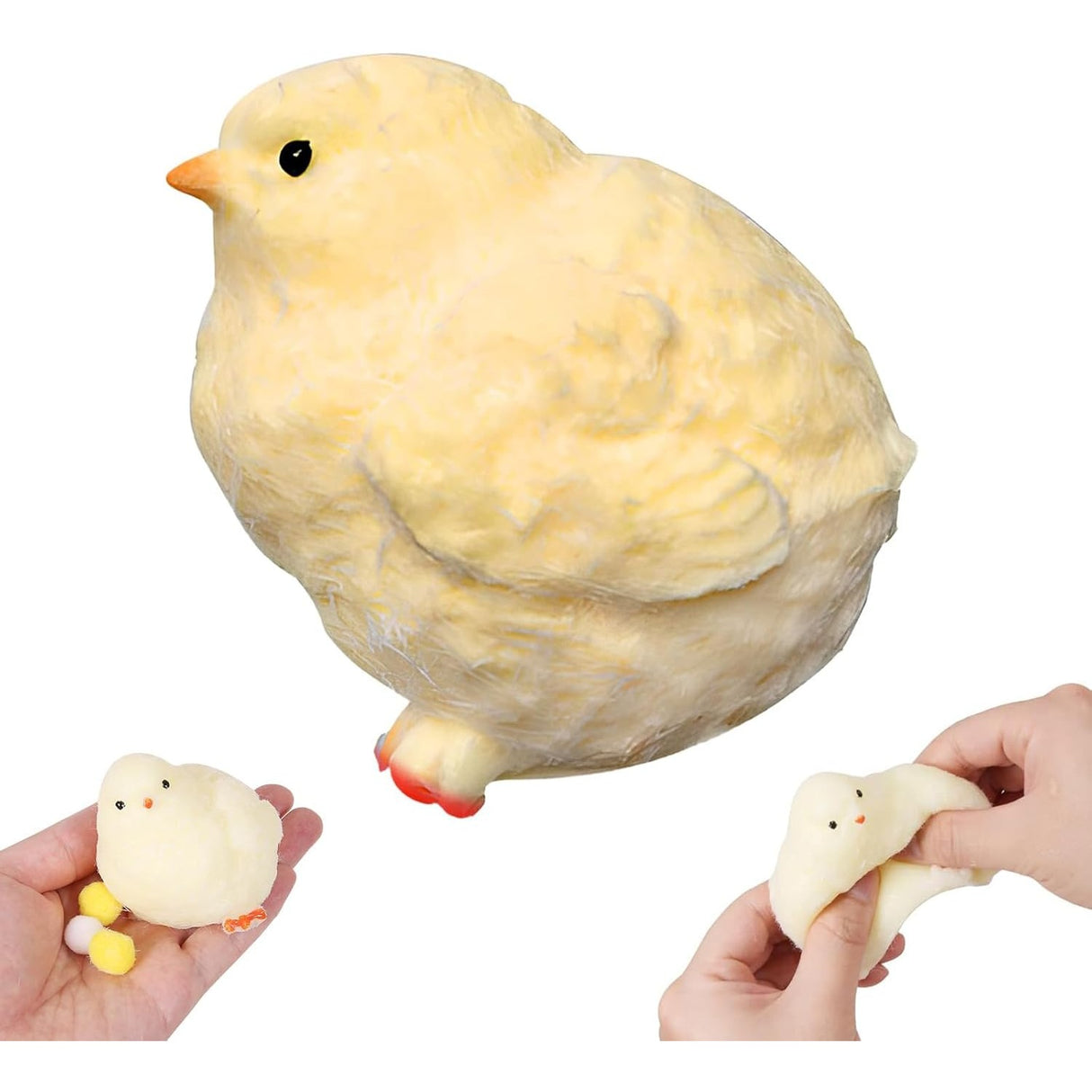 Jucarie Antistres Squishy, Vivimall, cu Revenire Lenta, Model Puisor, Ambalaj Transparent, Galben - vivimall.ro