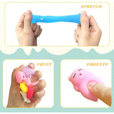 Jucarie Antistres Squishy, Vivimall, cu Revenire Lenta, Squeeze Pinch Family, Model Unicorn, Ambalaj Transparent, multicolor - vivimall.ro