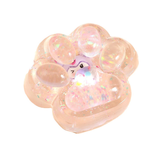 Jucarie Antistres Squishy, Flippy, cu Revenire Lenta, Labuta de Pisica Pufoasa, 7.5 cm, Ambalaj Transparent, Model Pinch Family, Multicolor - vivimall.ro
