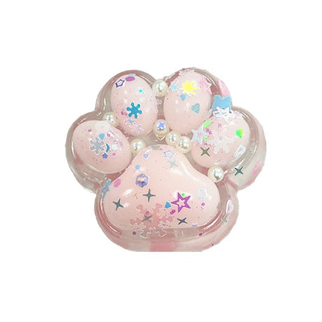 Jucarie Antistres Squishy, Vivimall, cu Revenire Lenta, Squeeze Pinch Family, Model Cat Paw, Model cu Perlute, Ambalaj Transparent, Multicolor - vivimall.ro