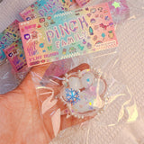 Jucarie Antistres Squishy, Vivimall, cu Revenire Lenta, Squeeze Pinch Family, Model Cat Paw, Model cu Perlute, Ambalaj Transparent, Multicolor - vivimall.ro