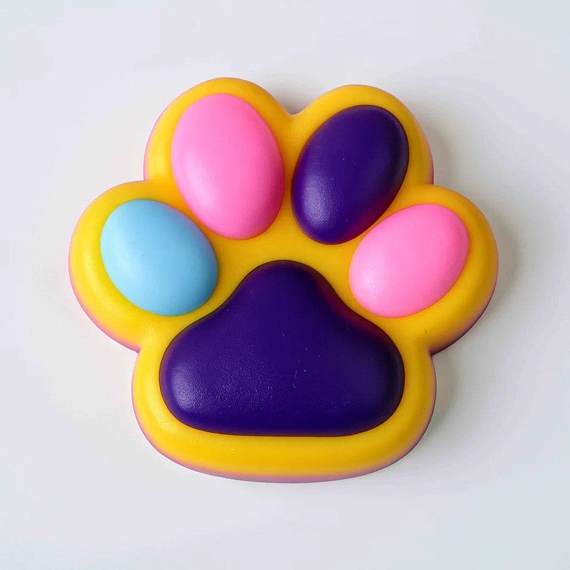 Jucarie Antistres Squishy, Flippy, cu Revenire Lenta, Squeeze Toys, Model Cat Paw, 12.5x10.5 cm, 220g, +3 Ani, din TPR, Model 5, Multicolor - vivimall.ro