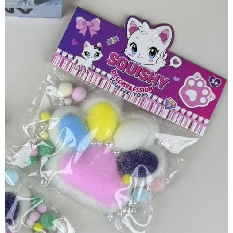Jucarie Antistres Squishy, Flippy, cu Revenire Lenta, Squeeze Toys, Model Cat Paw, 12.5x10.5 cm, 220g, +3 Ani, din TPR, Model 9, Multicolor - vivimall.ro