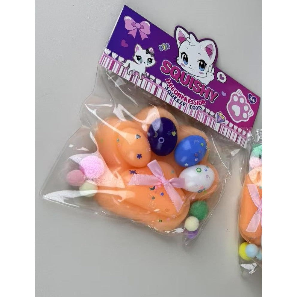 Jucarie Antistres Squishy, Flippy, cu Revenire Lenta, Squeeze Toys, Model Cat Paw, 12.5x10.5 cm, 220g, +3 Ani, din TPR, Model 8, Multicolor - vivimall.ro