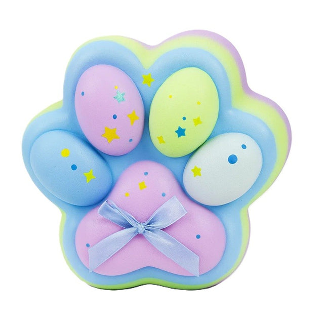 Jucărie antistres squishy Flippy Cat Paw din TPR, 12.5x10.5 cm, 220g, multicolor, vedere frontală