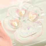 Jucarie Antistres Squishy, Flippy, Labuta de Pisica Pufoasa, cu Revenire Lenta, 7 x 6.5 cm, Model Inima, Multicolor - vivimall.ro