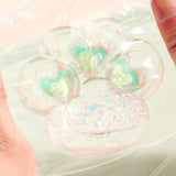 Jucarie Antistres Squishy, Flippy, Labuta de Pisica Pufoasa, cu Revenire Lenta, 7 x 6.5 cm, Model Inima, Multicolor - vivimall.ro