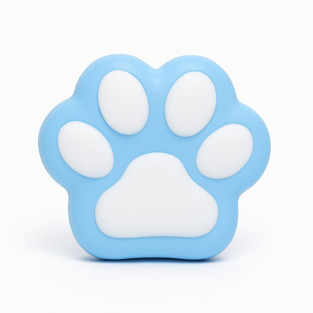 Jucarie Antistres Squishy, Vivimall, Revenire Lenta, Model Labuta de Pisica, Squishy, BIG 12.5 x 10.5 cm, 220 g, Model 13, Albastru Alb - vivimall.ro