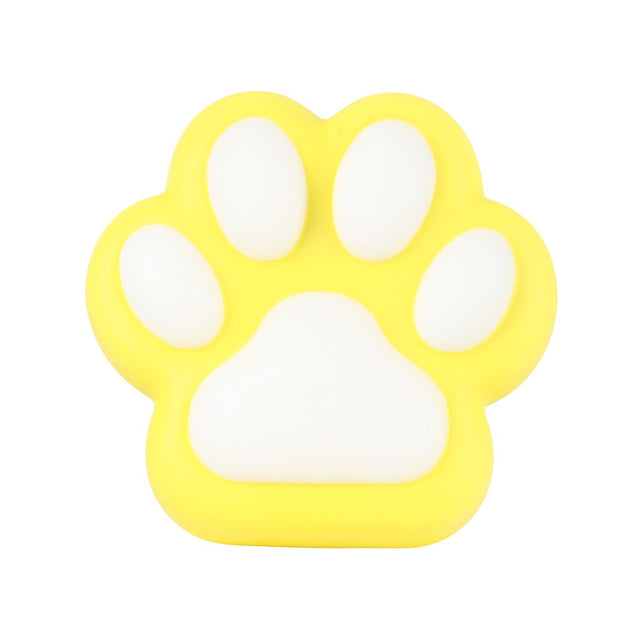 Jucarie Antistres Squishy, Vivimall, Revenire Lenta, Model Labuta de Pisica, Squishy, BIG 12.5 x 10.5 cm, 220 g, Model 14, Galben Alb - vivimall.ro