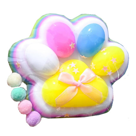 Jucarie Antistres Squishy, Vivimall, Revenire Lenta, Model Labuta de Pisica, Squishy, BIG 12.5 x 10.5 cm, 220 g, Model 19, Multicolor Roz - vivimall.ro