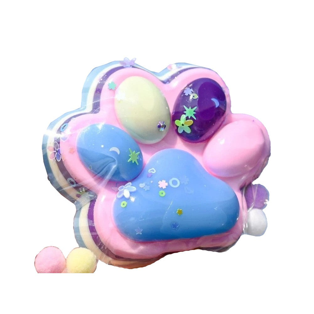 Антистрес играчка Squishy, ​​бавно покачваща се, голяма, 220 г, модел 20, розово-лилава