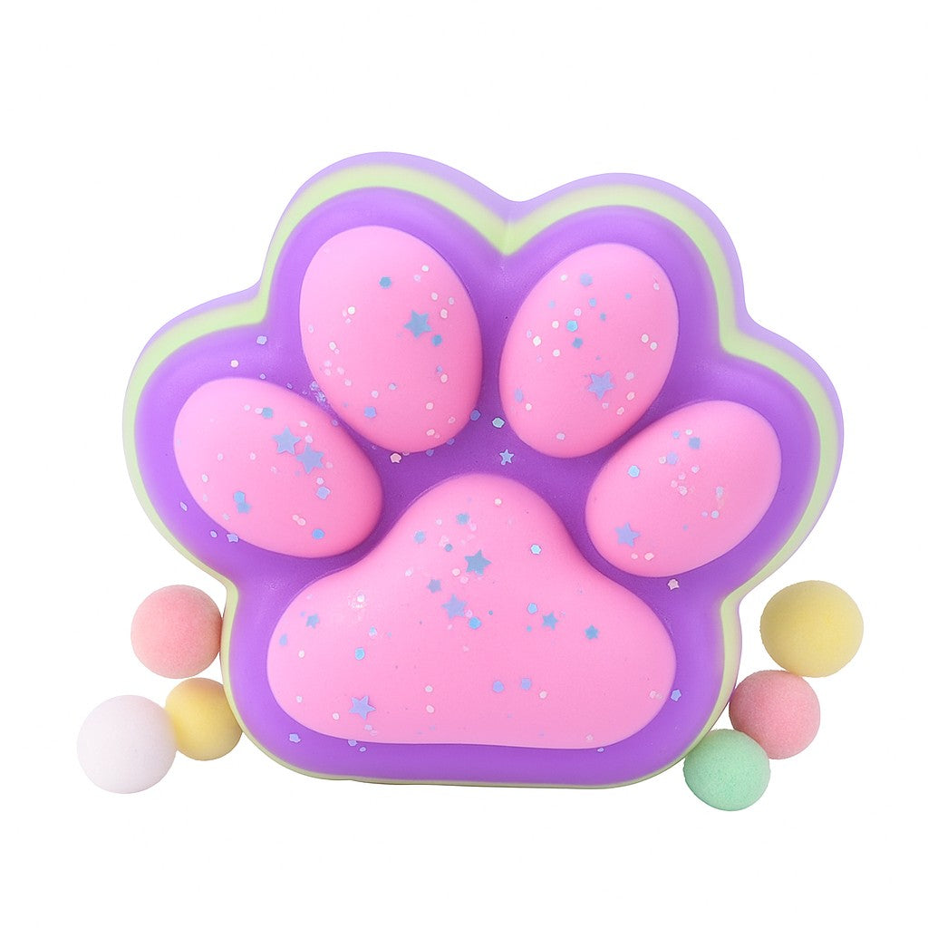 Антистрес играчка Squishy, ​​бавно покачваща се, голяма, 220 г, модел 23, лилаво-розова