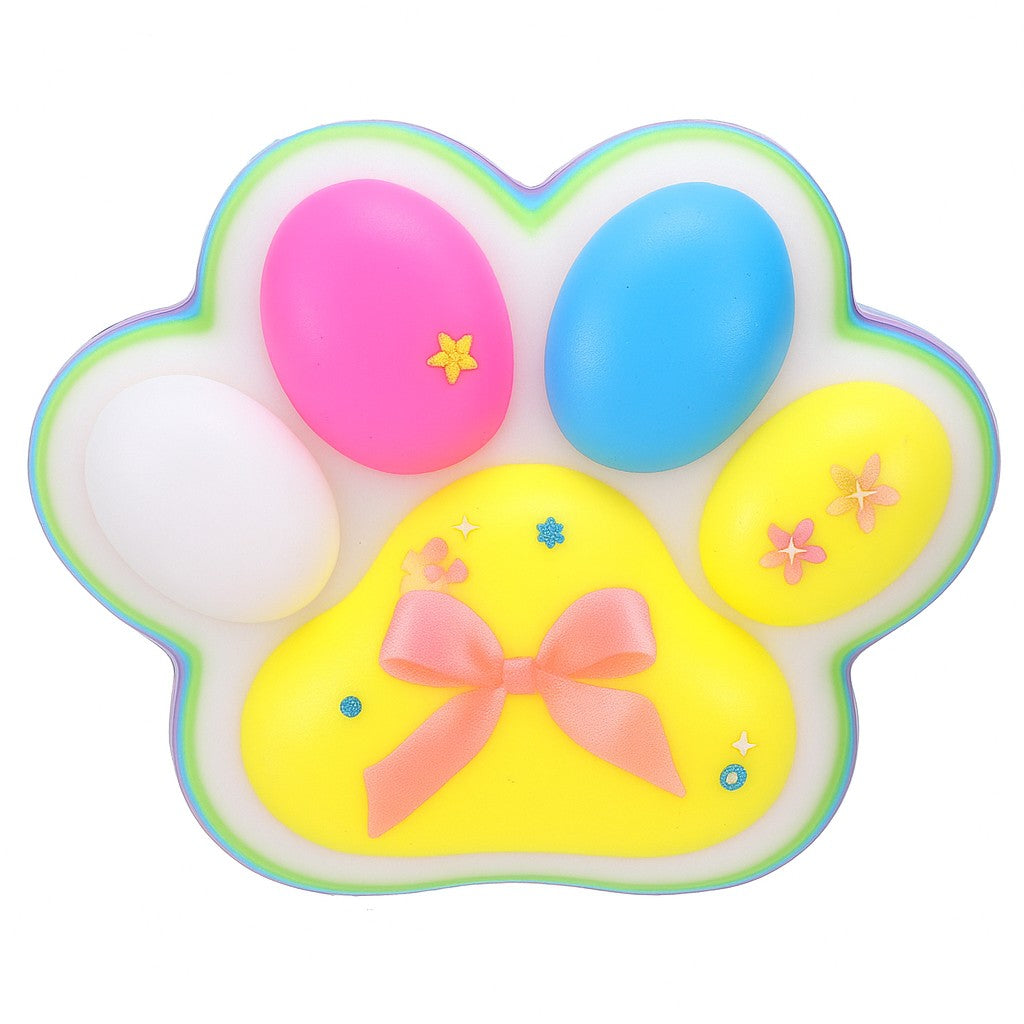 Антистрес играчка Squishy, ​​бавно покачваща се, голяма, 220 г, модел 24, бяло-жълто