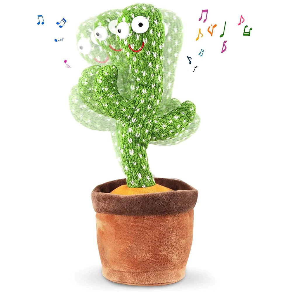 Jucarie Cactus Dansator Canta, Danseaza, Imita, Distractiv, Verde, 37Cm - vivimall.ro