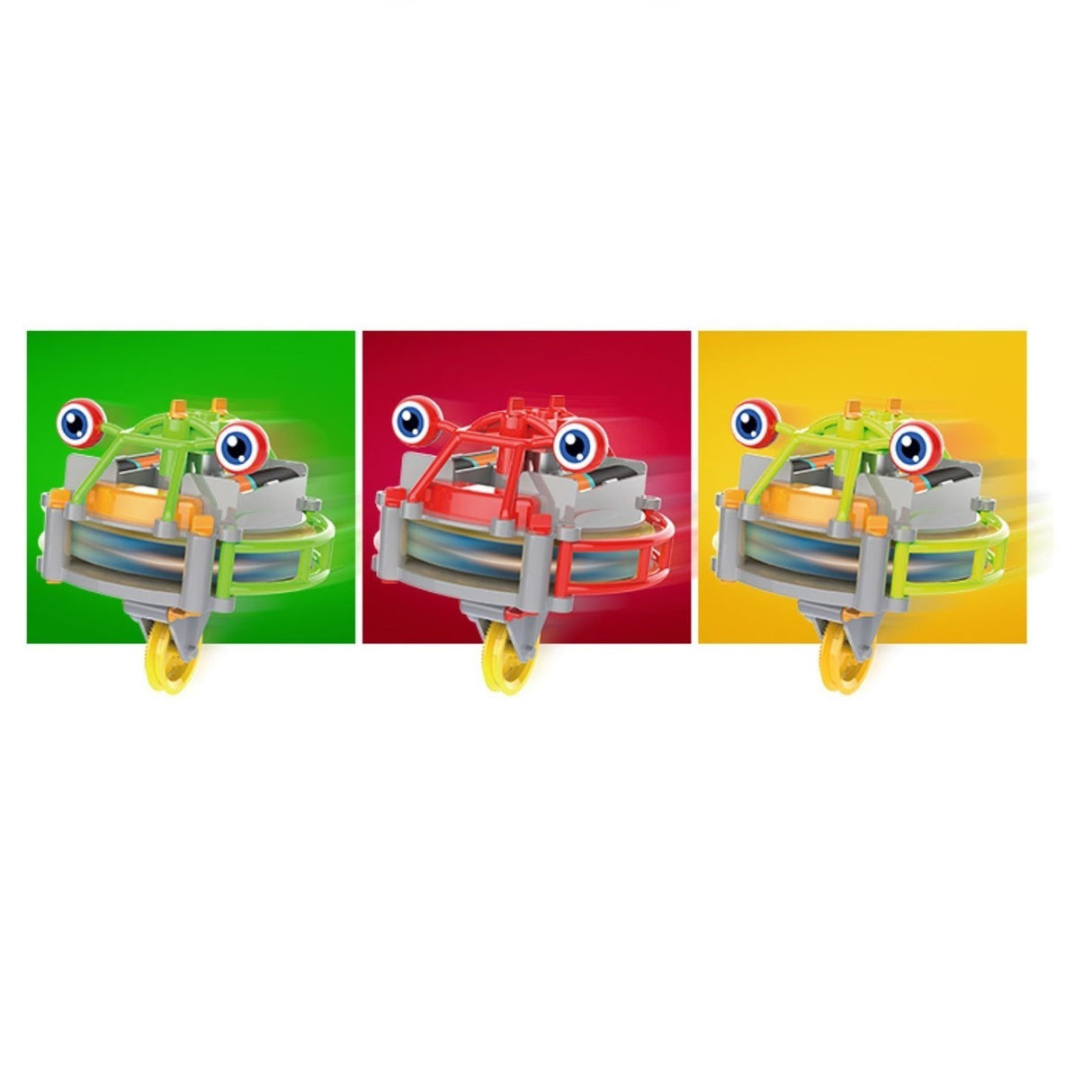 Jucarie circuit pentru copii, Vivimall, Broscuta pe monociclu, Galben - vivimall.ro