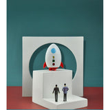 Jucarie de baie pentru copii, Vivimall, Racheta de apa, 11 cm, Alb - vivimall.ro