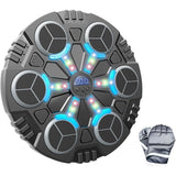 Jucarie de Boxat cu Muzica si Lumini, Vivimall, Manusi Incluse, Bluetooth, Incarcare USB, Aplicare cu Ventuze, 6 Tinte, 32x27x3.5 cm, 930 g, Negru - vivimall.ro