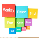 Jucarie de Construit, Vivimall, Blocuri Stivuibile, +3 Ani, 10 Cutii, Invatare numere 1-10, 13.4 x 13.4 x 13.4 cm, Multicolor - vivimall.ro