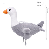 Jucarie Moale de Plus Italian Brainrot, Flippy, cu Agatatoare, Model Gasca Bombombini Gusini, Jucarie Moale pentru Copii, 24 x 23 cm, Gri Alb - vivimall.ro