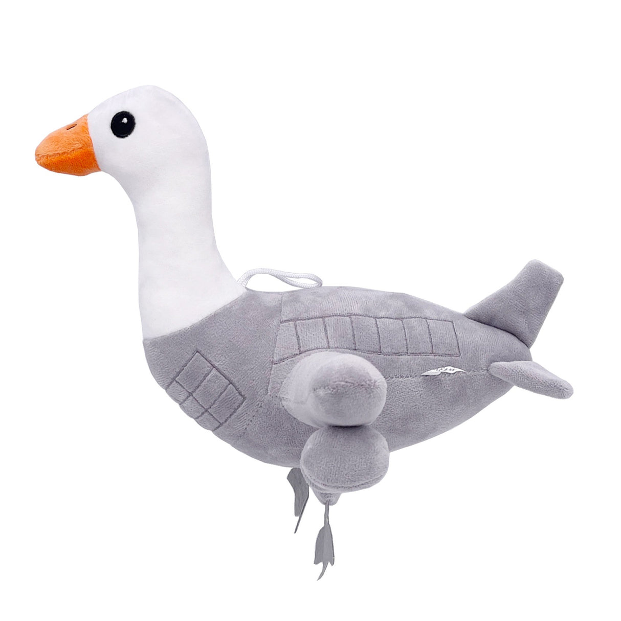 Jucarie Moale de Plus Italian Brainrot, Flippy, cu Agatatoare, Model Gasca Bombombini Gusini, Jucarie Moale pentru Copii, 24 x 23 cm, Gri Alb - vivimall.ro