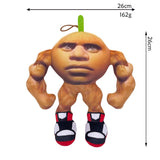 Jucarie Moale de Plus Italian Brainrot, Flippy, cu Agatatoare, Model Portocala Musculoasa U Din Din Dun Ma Din Din Dun, Jucarie Moale pentru Copii, 26 x 26 cm, Maro mat - vivimall.ro